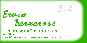 ervin marmarosi business card